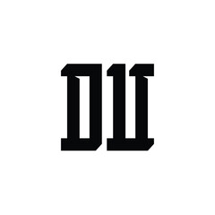 DU monogram logo design letter text name symbol monochrome logotype alphabet character simple logo