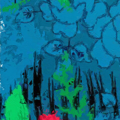 Various flowers, roses, peonies, landscapes, cranes, birds, phoenixes, beautiful scenery