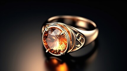 Wedding ring. Wedding rings on the table in a jewelry store. Wedding accessories. Jewelry ring in luxury jewelry store. Luxury jewelry shop. Wedding or Engagement Concept with copy space. 