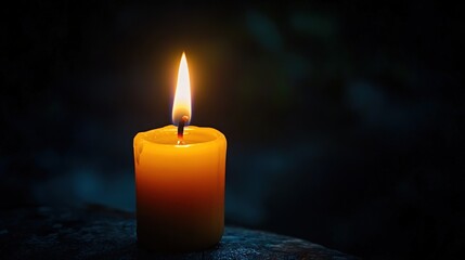 Candle burning during meditation quiet room photography tranquil ambiance close-up mindfulness concept