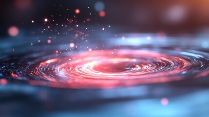 Glowing Spiral in Dark Cosmic Scene