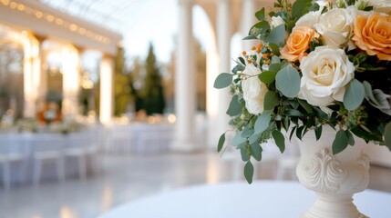 Elegant floral arrangements enhance wedding decor at Taurian Garden Greenhouse