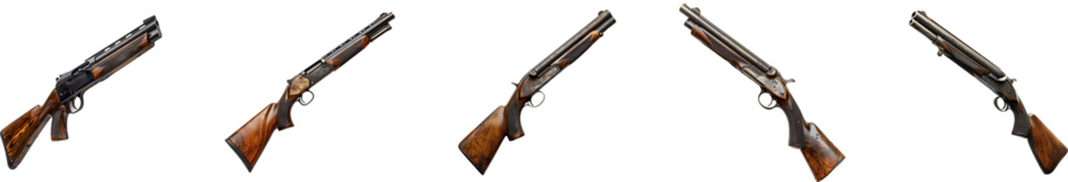 AKM pistol on transparent background collection set