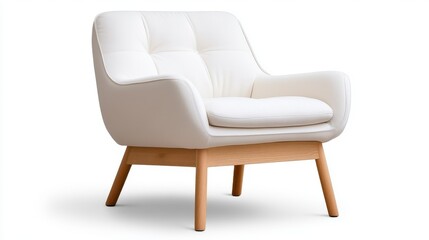 Cozy modern armchair inviting relaxation in a minimalist setting