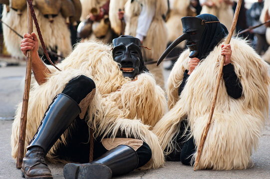 Typical carnival Boes e Merdules parade, Ottana, Sardinia, Italy