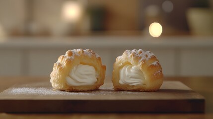 Cream Puffs Pastry Dessert Delicious Sweet Treat Food Photography