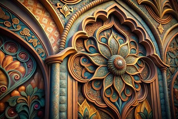 Elegant Organic Architectural Wall Art Design: Abstract Nature Inspired Patterns for Interior Decor