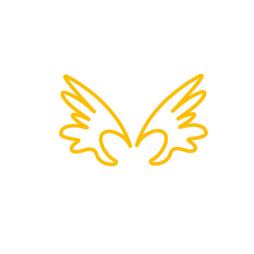 recommend clip art: Doodle outline sketch angel wings
                    