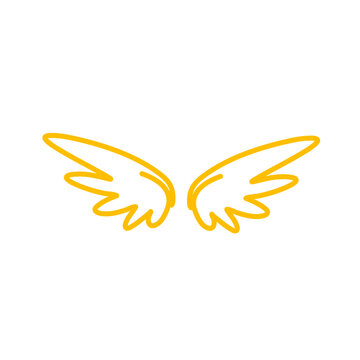 recommend clip art: Doodle outline sketch angel wings
                    