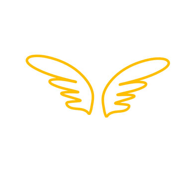 recommend clip art: Doodle outline sketch angel wings
                    