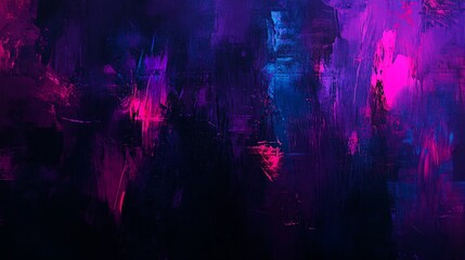 Fototapeta premium Neon Abstract Painting, Dark Background