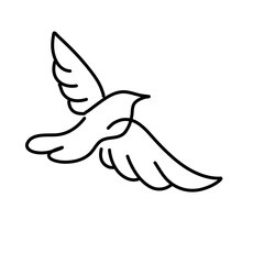 Obraz premium Bird Line Art Element 