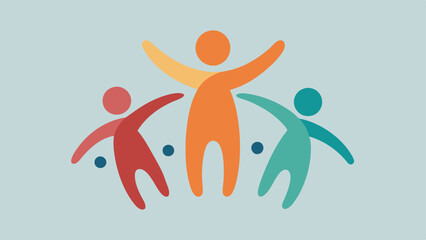 Supportive figures Simple abstract figures holding hands encircling a central figure. This illustrates the importance of community and support in the healing journey.