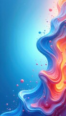 Obraz premium Light blue abstract background with swirling shapes and vibrant colors, light blue, creative, artistic