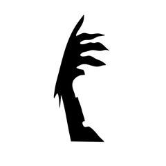 Halloween zombie hands silhouettes
