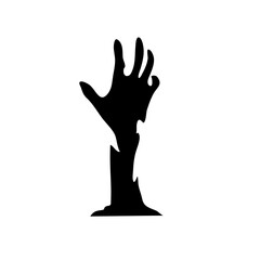 Halloween zombie hands silhouettes
