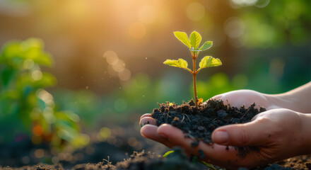 Fototapeta premium plant in hand