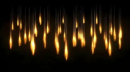 Naklejka premium Falling Fire Abstract 3D Digital Art