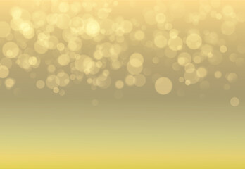 Vector abstract bokeh, golden light background.