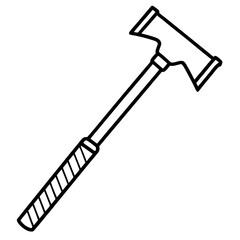 Line Art Hammer with Wooden Handle - Construction Vector Illustration, Cartoons, Clipart, Vector line art of a hammer with a wooden handle, perfect for construction and design