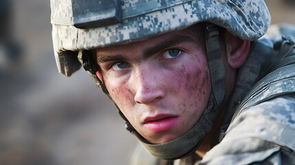 Fototapeta premium Soldier, war, sniper