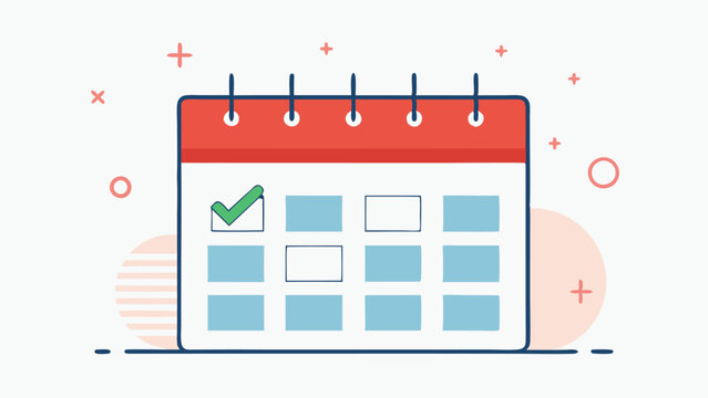 Monthly Payment Calendar A calendar page with marked dates for monthly payments showcasing a systematic approach to tackling debt with organized payment reminders.