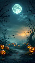 Fototapeta premium Halloween background illustration
