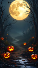 Fototapeta premium Halloween background illustration