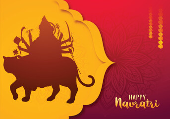 Happy navratri festival of India card design