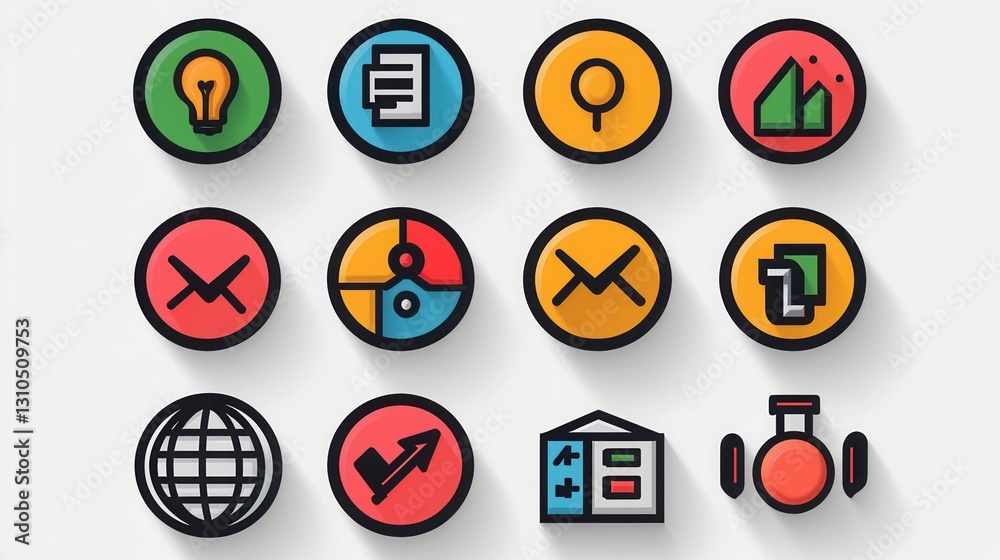 Poster set of 15 outline corporate business icons for web and app design this collection includes various i
