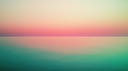 Obraz premium Blurred background with a gradient from green to light pink, light red, yellow, and orange
