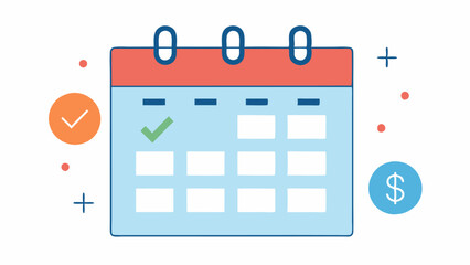 Monthly Bills Tracking A calendar marked with monthly payment due dates illustrating the disciplined approach to managing expenses and bills.