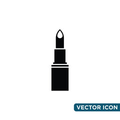 Simple Lipstick Icon Design Template 