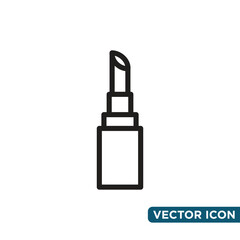 Simple Lipstick Icon Design Template 