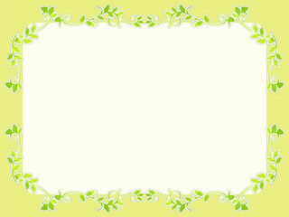 シンプルでナチュラルな春らしい植物のフレーム