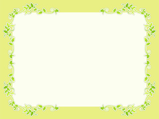 シンプルでナチュラルな春らしい植物のフレーム