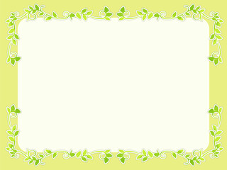 シンプルでナチュラルな春らしい植物のフレーム