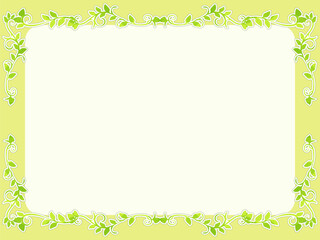 シンプルでナチュラルな春らしい植物のフレーム