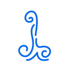 Obraz premium line art minimalist waterfall 