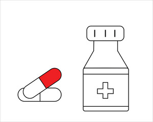 medicine box on white background