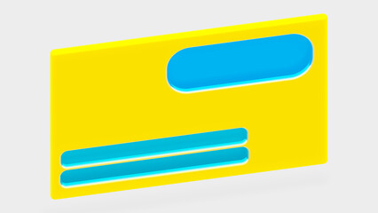 3D Bank Card Icon – Credit & Debit Card Symbol for Digital Payments | Stock Illustration