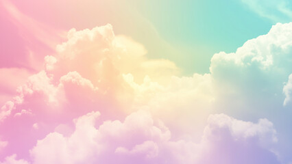 rainbow sky and clouds