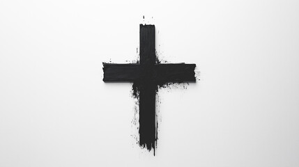 a fine line,It features a cross shape with a minimalist black-and-white typography design. 