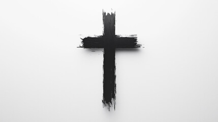 a fine line,It features a cross shape with a minimalist black-and-white typography design. 