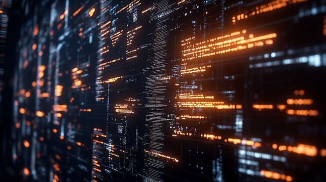 Streaming digital code data wall