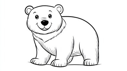 Obraz premium Cute cartoon polar bear illustration