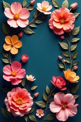 Vibrant floral arrangement in muted colors, nature, floral pattern, watercolor flowers