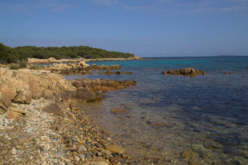 beach, cove and rocks at Caprera Punta RossaGallura (OT), ITALY, Sardinia, Maddalena Archipelago,...