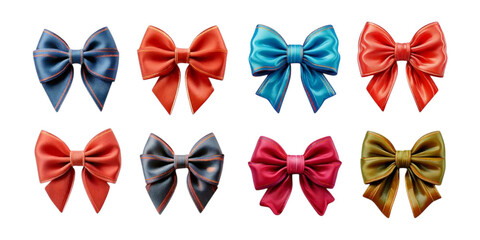 Colorful Collection of Satin Bows for Decorative Purposes