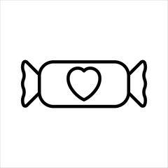 candy Icon Symbol isolated white background. vector illustration. color editable.